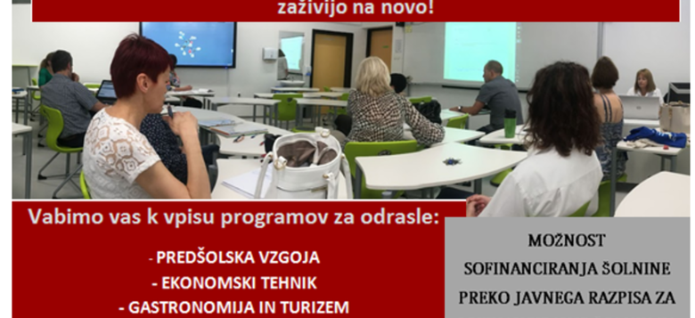 Vpis v programe izobraževanja odraslih