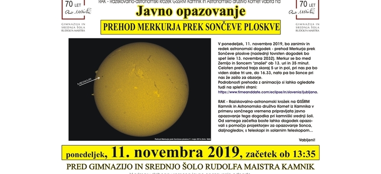 Prehod Merkurja prek Sončeve ploskve