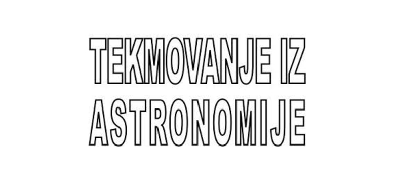 Rezultati izbirnega tekmovanja iz astronomije