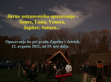 Simbolična fotografija za članek z naslovom: Javno opazovanje na Zapricah - 12. avgust - Kamfest