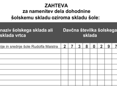Simbolična fotografija za članek z naslovom: Namenitev dela dohodnine za donacije za šolski sklad GSŠRM