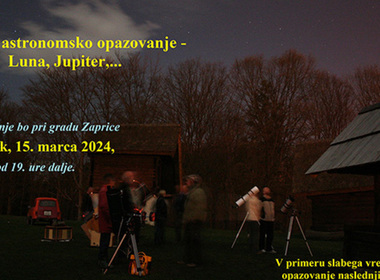 Simbolična fotografija za članek z naslovom: Javno astronomsko opazovanje na Zapricah