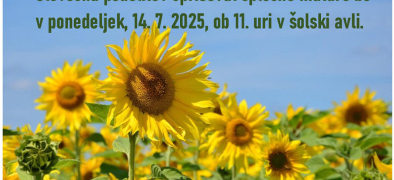 Podelitev spričeval splošne mature