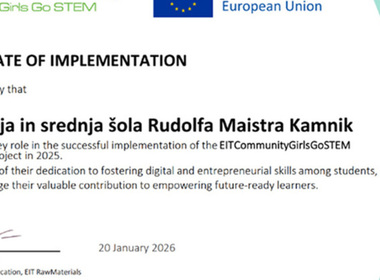 Simbolična fotografija za članek z naslovom: Pridobili nov mednarodni certifikat