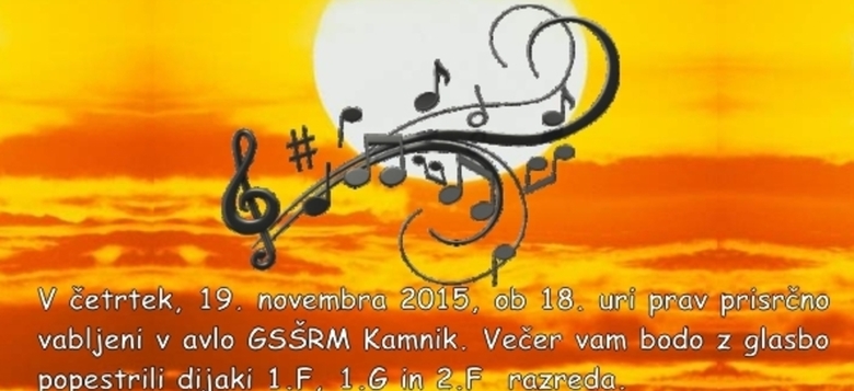 Vabilo dijakov 1.F, 1.G in 2.F  razreda