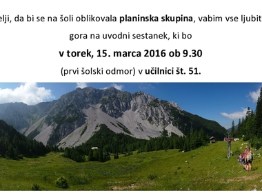 Simbolična fotografija za članek z naslovom: Vabilo ljubiteljem gora