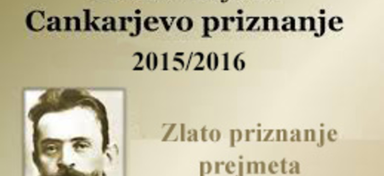 ZLATI CANKARJEVI PRIZNANJI