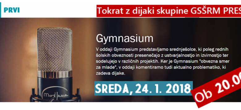 Naši dijaki gostje oddaje Gymnasium